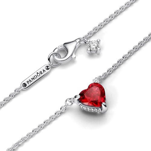 PANDORA Collar Timeless 392542C01-45 Corazón rojo3