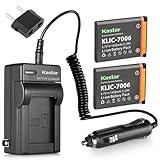 Kastar Battery 2x and Charger for Kodak KLIC-7006, Kodak EasyShare M22, M23, M200, M522, M530, M531, M532, M550, M552, M575, M577, M580, M583, M750, M873, M883, M5350, M5370, MD30, Mini, Touch Digital