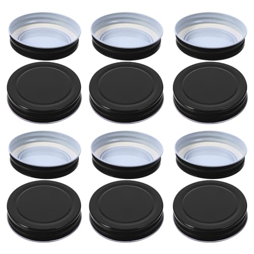 Operitacx 12 Pack 70mm Mason Jar Lids, Regular Mouth Tinplate Replacement Jar Caps for Storage, Drinking Containers, Canning Supplies and Kitchen Organization