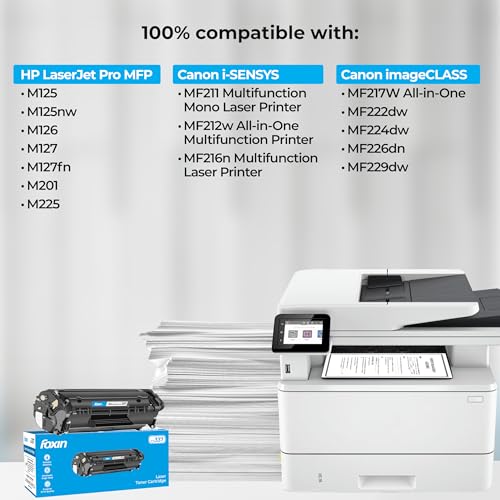 Image of Foxin FTC 337 Black Laser Toner Cartridge for HP & Canon Printers - HP M125, M125nw, M125a, M127, M127fw, M127fn, M201, M225 | Canon MF211, MF212w, MF216n, MF217w, MF222dw, MF224dw, MF226dn, MF229dw