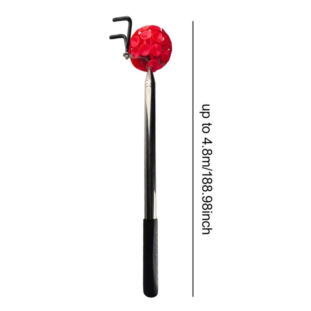 Praktischer Disc Golf Retriever mit Ausziehbarer Stange Saugnapf Und Haken Aus Langlebigem Edelstahl für Müheloses von Discs für Profis Und An