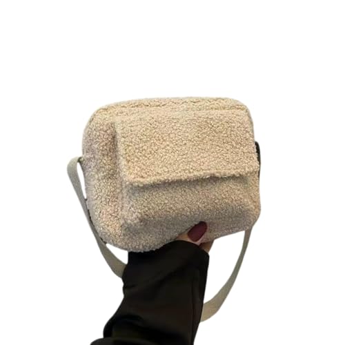 Generisch Bolso de hombro de tela de felpa para mujer, pequeño bolso de mano de invierno esponjoso, caqui, Wie dargestellt Generisch Bolso de hombro de tela de felpa para mujer, pequeño bolso de mano de invierno esponjoso, caqui, Wie dargestellt