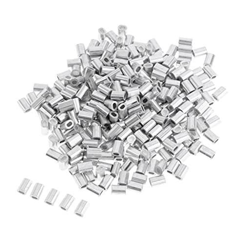 100個/個/ロットオーバルバレル圧着スリーブ0.8mm / 1mm / 1.2mm / 1.5mm4サイズ