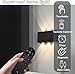Shelprojsu LED Cordless Wall Sconce Set of 2, 5200mAh Rechargeable Battery Operated Wall Lamp with Remote Control, 3 Colors and Dimmable Magnetic Wireless Wall Light (Black, 2 PCS)