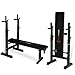 CCLIFE Banc de Musculation Multifonction Pliant et Inclinable avec Support pour Haltères, Banc Inclinable Exercice Gymnastique à Domicile-ZERRO, Couleur:Noir