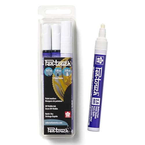 SAKURA Pen-touch UV Paint Markers Asst Tips 3 PK #42000