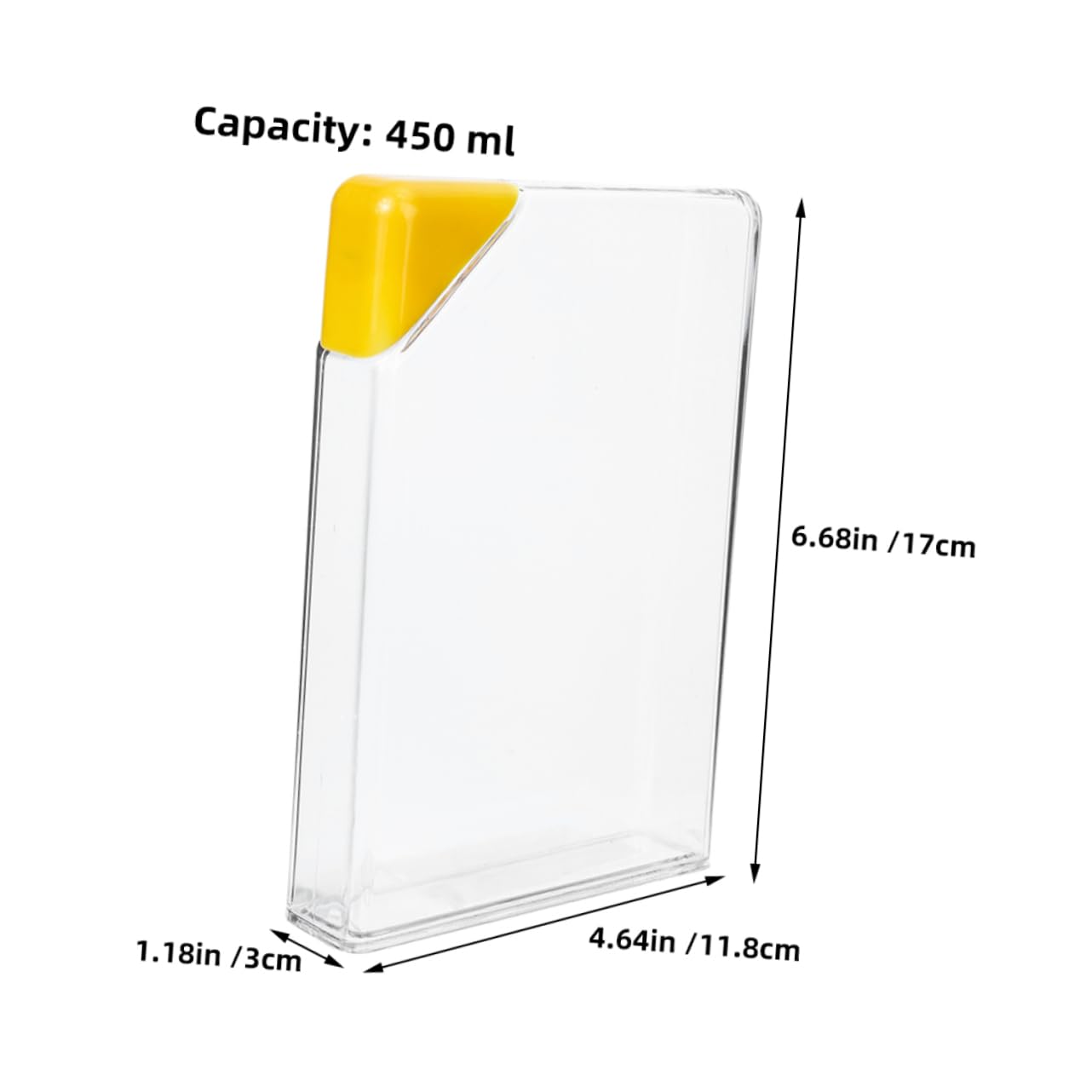 POPETPOP Slim Bottle 2 Pack Flat Plastic Flask Leak Proof for Outdoor Camping and Daily Use