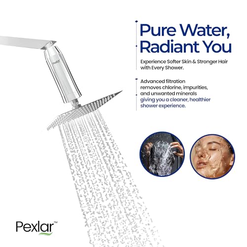 Image of Pexlar SFA25 Pro - Water Filter for Tap - Hard Water Softener for Tap & Shower - Control Hair Fall - for Better Hair and Skin - with Universal Cartridge - 1 Pack