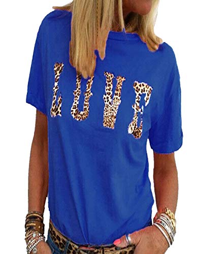 T-shirt pour femme style hipster avec imprimé léopard - Noir - 46 FR Cover
