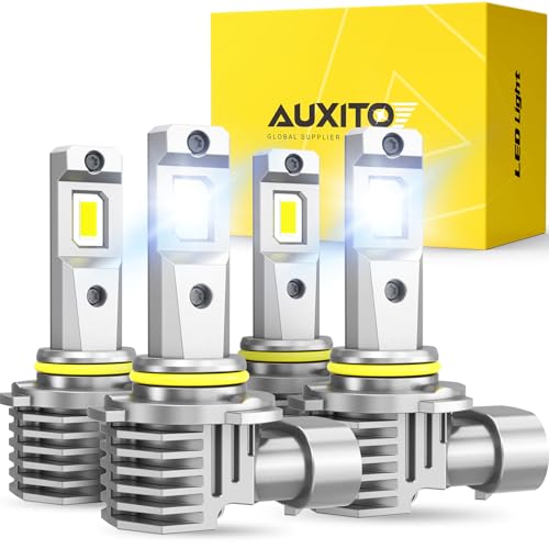 Image of AUXITO 9005 9006 Bulb Combo - 1000% 180,000LM Brighter Output, 6500K Bright White, Simple Plug & Play, 60000Hr+ Long Lifespan, Pack of 4