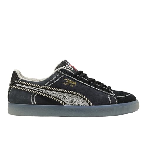 PUMA Mens Clyde Vegas Collection Lace Up Sneakers Shoes Casual - Black - Size 11.5 M