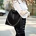 NIDONE Bolsa de Cuero Suave de Gran Capacidad para Mujeres Bolsa de Hombro con Correas de Cadena Negro Bolsa Casual para Las señoras Imagen de NIDONE Bolsa de Cuero Suave de Gran Capacidad para Mujeres Bolsa de Hombro con Correas de Cadena Negro Bolsa Casual para Las señoras