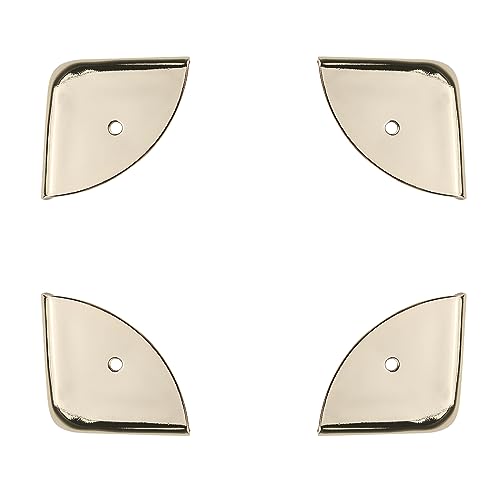 Image of Dnyta 8 Pcs Metal Box Corner Protectors, 1.5 inchx1.5 inchx1.5 inch Gold Furniture Corner Guard Cabinet Decorative Corner Protectors Edge Guard