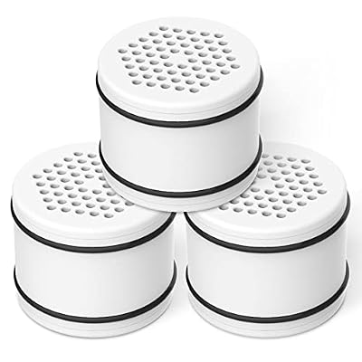 Filterlogic WHR-140 Shower Filter Replacement for Culligan® WHR-140, WSH-C125, ISH-100, HSH-C135, Shower Head Water Filter, with Advanced KDF Filtration Material, 3 Pack