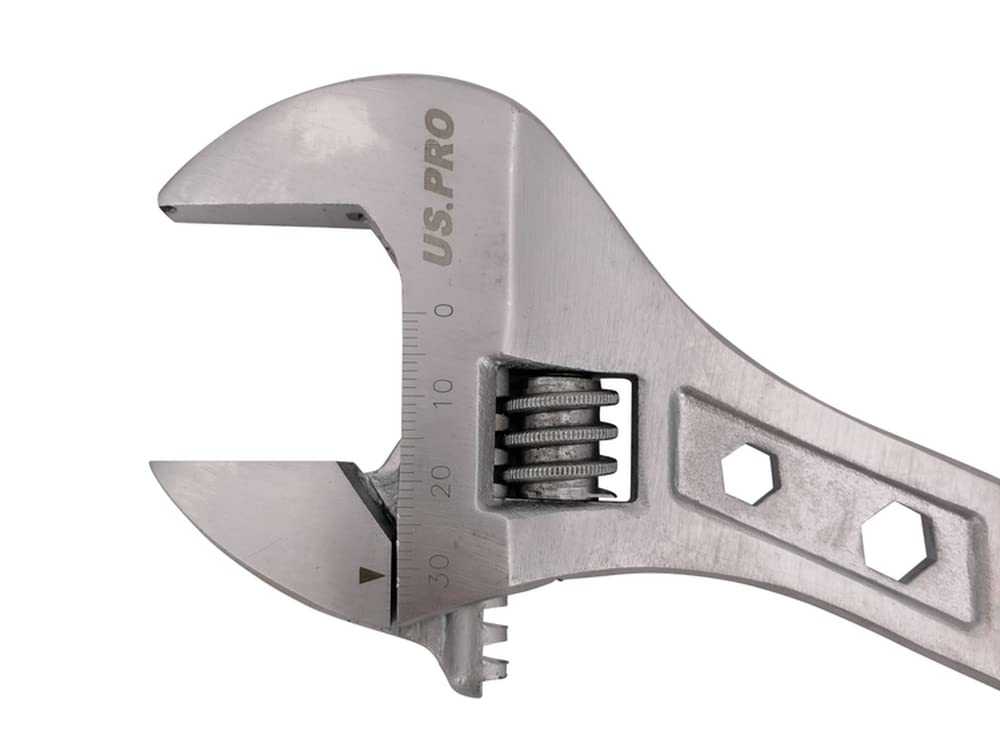 US Pro 4 Pc Adjustable Wrench Set, Chrome - Image 3