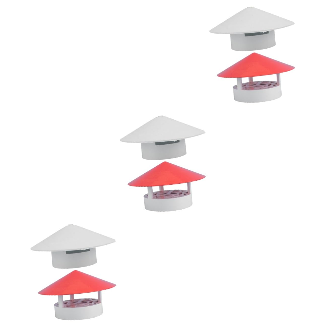 Happyyami3 Pcs Pvc Rain Hat Roof Vent Cap Plumbing Roof Vent Cap Rubber Vent Cover Ridge Cap Vent Exhaust Cap Roof Attachment Chimney Mushroom Vent Cap Flat Roof Vent Cap Dryer