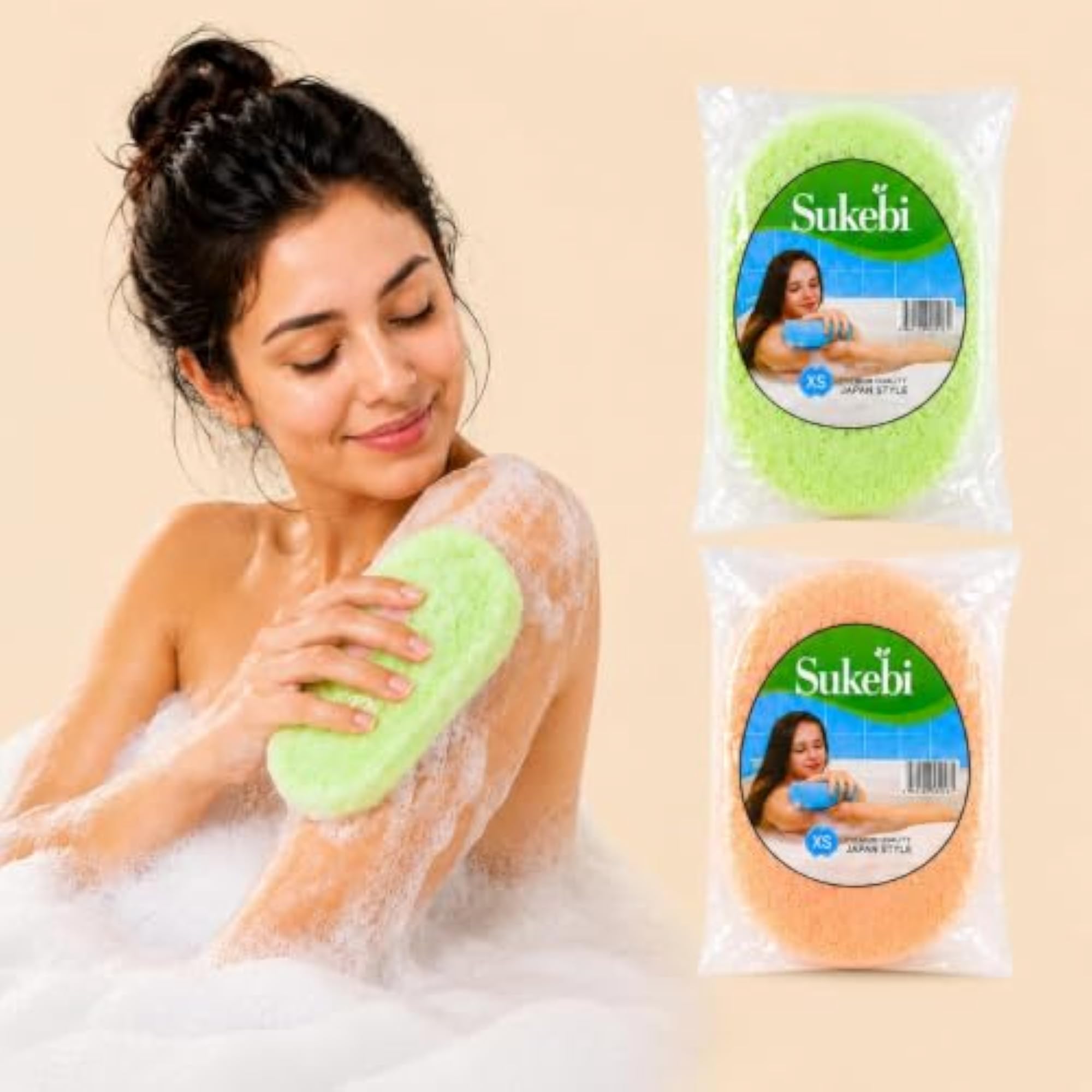 Soft Bath Sponge, Gentle Exfoliating Shower Pouf