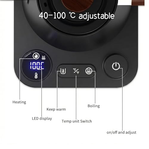 Tetera eléctrica con control preciso de temperatura y capacidad 0.9L miniatura 3