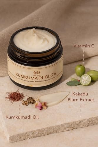 Image of Kumkumadi Glow Face Moisturizer 50 g | With Kumkumadi Oil & Kakadu Plum | Vitamin C Rich | For Dry, Dull & Normal Skin | Lightweight Daily Moisturizer for All Seasons