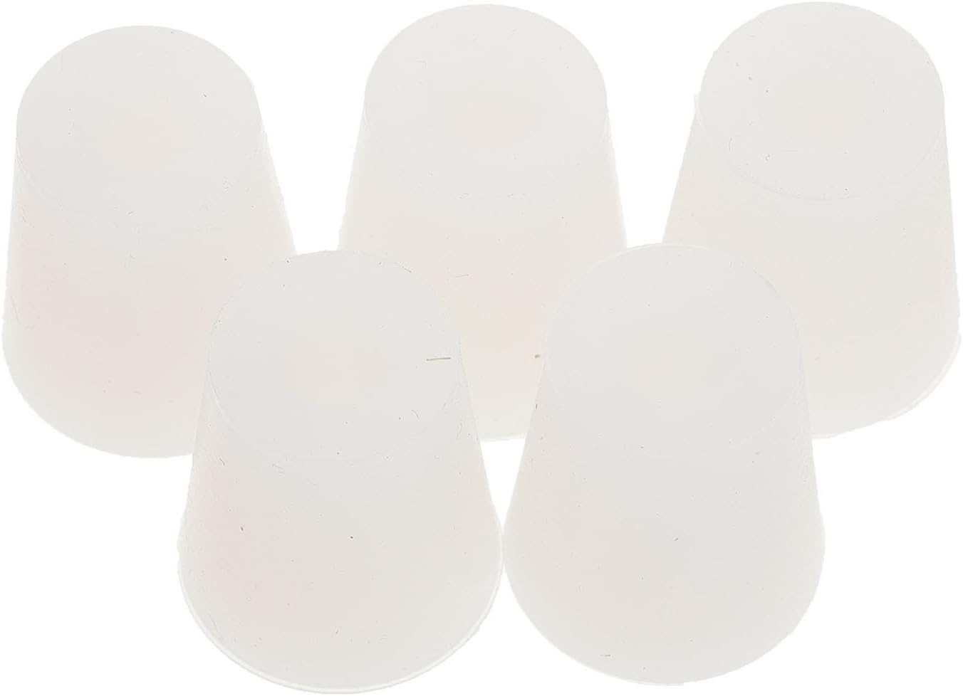 Cabilock 5pcs Food-Grade Silicone Plugs Sealing Caps for Test Tubes Laboratory Use Tapered Solid Silicone Stoppers 8mm Hole
