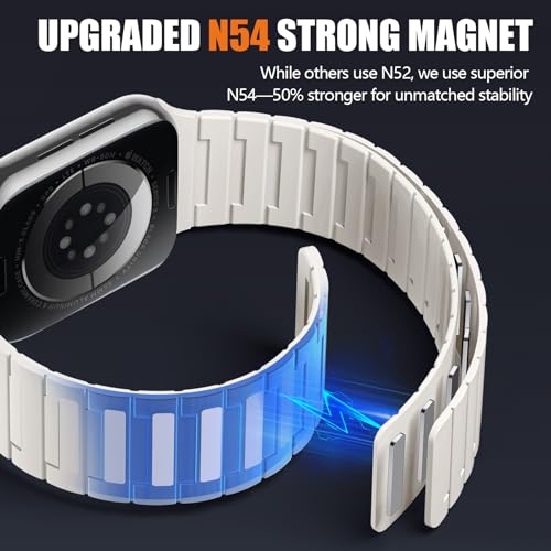 Image of SNBLK Magnetic Watchband Compatible with Apple Watch for Men 44mm 45mm 46mm 49mm 42mm 41mm 40mm 38mm Women, Silicone Sport Strong Magnet Strap for iWatch Series 11 Ultra 3 Ultra 2 Se 10 9 8 7 6 5 4 1