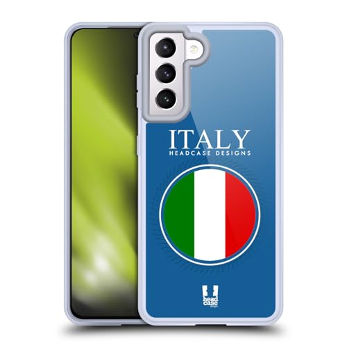 Head Case Designs Italy Italian Italia Drapeaux - Set 2 Coque en Gel [Protection de Qualité Militaire] Compatible avec Samsung Galaxy S21 5G Et Compatible avec MagSafe