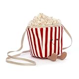 Jellycat Amuseable Popcorn Bag Purse with Zip Top, Gifts for Kids Girls Tweens and Teens