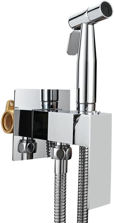 Handheld Bidet Sprayer Kit Bidet Toilet Sprayer to Connect Wash Basin All Copper Hot and Cold Mixed Chrome Single Mode (Chrome Single Mode)