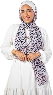 سكارف كريب شيفون مطبوع للنساء من تاي شوب