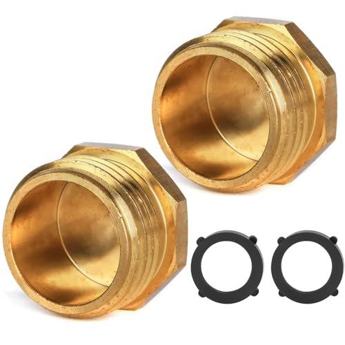 Male Brass Pipe Plug Outer Garden Hose 3/4\" GHT Male Threaded End Cap Plug Garden Irrigation Pipe Fittings Water Tubing Stopper