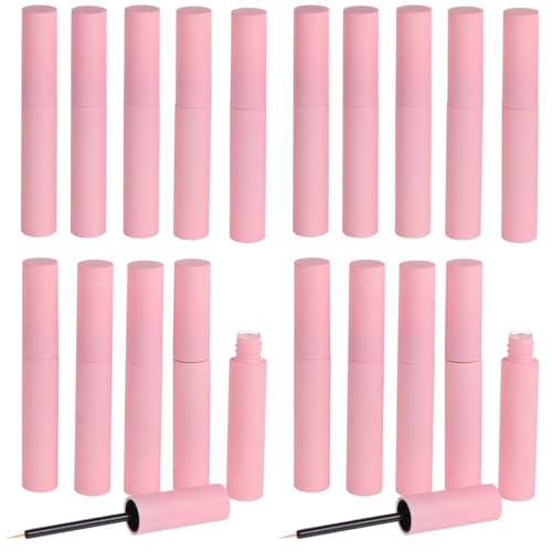 LALAFINA Refillable Bottle 20Pcs 0.34Oz Empty Eyelash Growth Tubes Lightweight Durable Cosmetic Containers for Travel and Salon Use