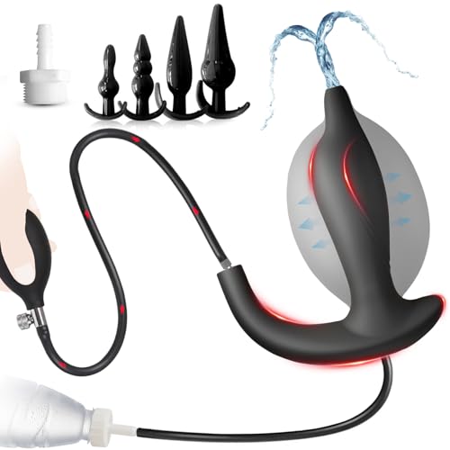 BDSMYEE Set di 5 Plug Anales, 1 Inflable Plug Anal Silicona con 4 Butt Plug, Anal Juguetes Eróticos para Pareja Sexuales, Dildo Anal Plug Dilatador Anal Sex Toy