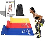 zenlete Theraband Terra Band 3er Set 2,5m extra lang, Fitnessbänder Gymnastikband Terraband mit Tragetasche & Übungsanleitung für Yoga, Pilates, Krafttraining Physiotherapie