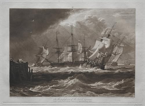 Impression d'affiches Navires dans une brise Turner sur toile de qualité musée