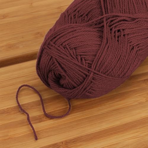 Evita nudos con el hilo de algodón BambooMN Cotton Select 4 madejas Plum Raisin 4