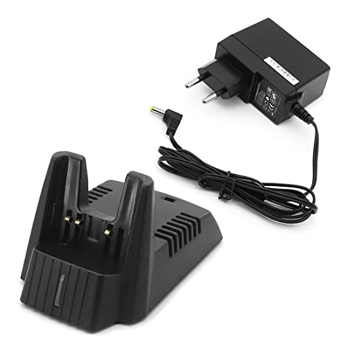 NEWASHAN Base Estación de cargador de escritorio para Yaesu Vertex Standard Horizonte Radio FT 60 HX270S VX 170 VXA 200 Aviator Talkie Walkie Batería FNB V57 FNB 64 FNB 83 FNB V94 (adaptador UE)