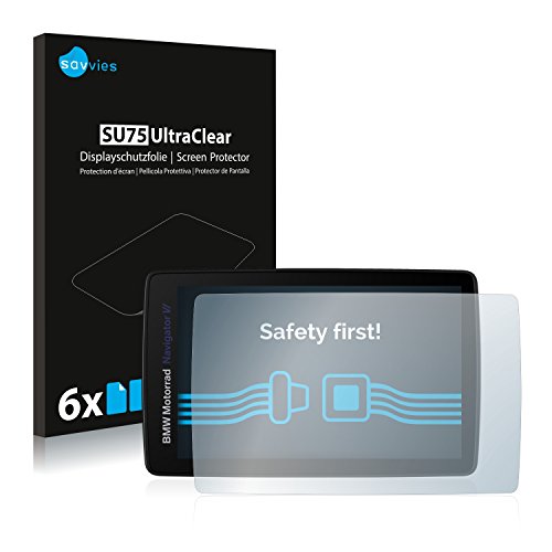 savvies Protector Pantalla Compatible con BMW Motorrad Navigator Vi (6 Unidades) Pelicula Ultra Transparente