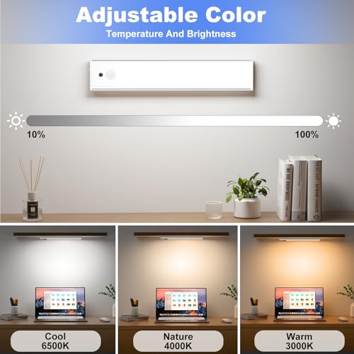 Image of Under Cabinet Lighting 5 Packs, 3 Color Temperature Rechargeable Motion Sensor Lights for Kitchen, Counter, Closet, Stairs