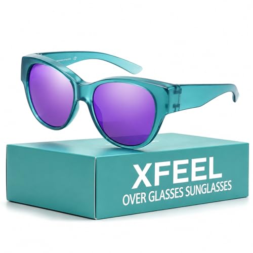 Image of Xfeel Polarized Over Glasses Sunglasses for Women Fitover Sun Glasses | Sunglasses that Fit Over Glasses, UV400 Protection, Outdoor Driving Shades, Over Reading /Prescription Glasses Sunglasses