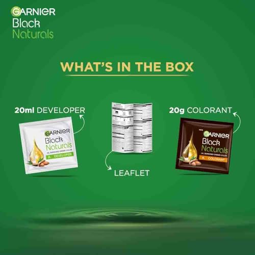 Image of Garnier Black Naturals Hair Color No.4 Natural Brown 20ml +20 gm (PACK OF 6)
