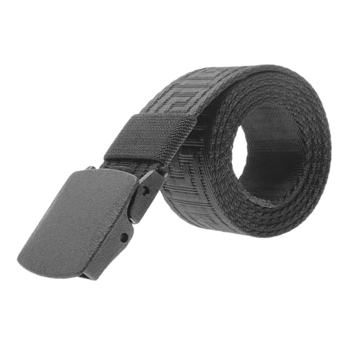 PartyKindom Adjustable Outdoor Men Belt with Plastic Buckle Polyester Waistband Reusable Comfortable Casual Tactical Camping Belt for Travel and Everyday Use
