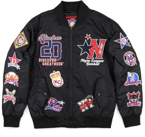 NLBM Negro Leagues M2 Commemorative Bomber Jacket Black