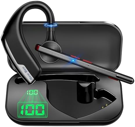 New Bee Bluetooth Headset, Wireless Bluetooth Earpiece for Cellph...