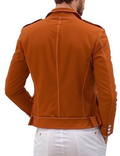 Men's Suede Jacket,Multi-Pocket Utility Design,Tailored Fit Casual Outerwear,Soft Premium Fabric for Fall4