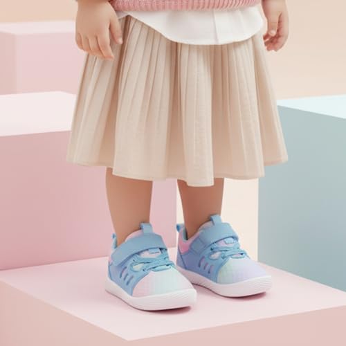 Image of MORENDL Toddler Sneakers Baby Boys & Girls Barefoot Shoes Lightweight Breathable Walking Running Tennis Athletic Sport Shoes