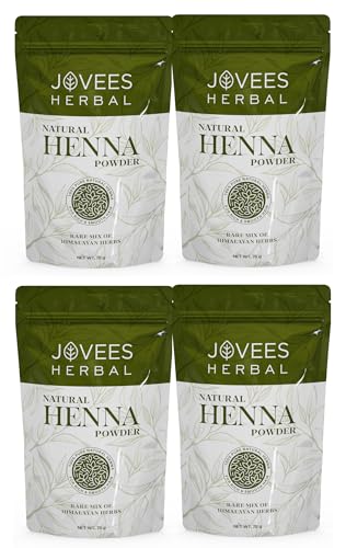 Image of Jovees Herbal Mehandi /Henna Powder | With Amla, Shikakai & Brahmi Powder | For Extra Conditioning | Control Hair Fall & Repairs Damaged Hair 75 G (Pack of 4)