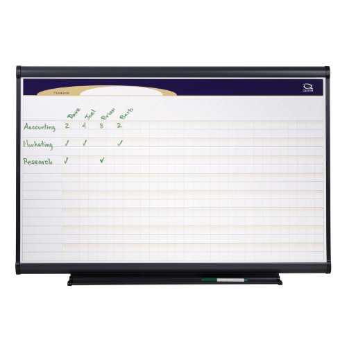 Quartet Prestige Total Erase Project Planner, 3 x 2 Feet, Graphite Frame (PP32),Black/White