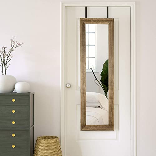 Sriwatana Jewelry Armoire Cabinet, Solid Wood Jewelry Organizer With Full Length Mirror Wall/Door Mounted thumb #6