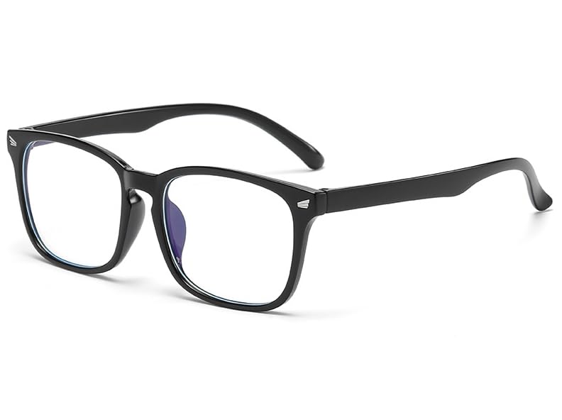 KEYRI 3 Pack Gafas Luz Azul Marco Cuadrado para Reducir los Dolores de Cabeza y Mejorar el Sueño Gafas Filtro Luz Azul Reading Glasses para Mujeres y Hombres (Transparente, Negro y Leopardo Claro)
