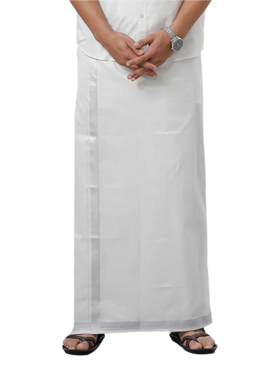 ramraj cotton Men Light weight Single Layer Dhoti with Border-picture-31